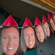 Custom Photo Face Bunting Banner Cutout 40th Birthday Party Decorations  Personalised 25th 30th 50th Decorations for Women Him Her PBHBD40