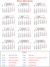 We also provide malaysia holiday calendar for 2020 in word, excel, pdf and printable online formats. Free 2020 Mexico Printable Calendar With Public Holidays