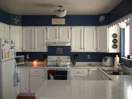 How to choose paint for the kitchen? Amazing Kitchen Cupboards Paint Looks Elegant In Soft Colors Pure White Kitchen Cupboards Paint Ideas In Blue Blue Kitchen Walls Kitchen Design Kitchen Colors