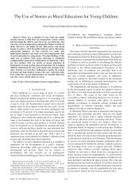Pdf The Use Of Stories As Moral Education For Young Children
