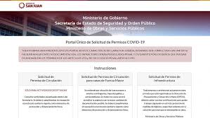 Restrigen el uso del transporte público y hay que sacar nuevos permisos. Nuevos Permisos Para Circular En San Juan