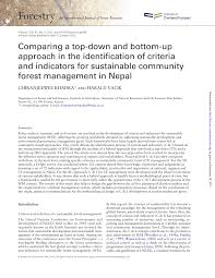 Top down vs bottom up estimating. Pdf Comparing A Top Down And Bottom Up Approach In The Identification Of Criteria And Indicators For Sustainable Community Forest Management In Nepal