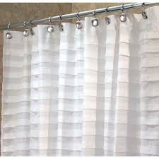 Tuxedo Pleat Sheer Fabric Shower Curtain By Interdesign Fabric Shower Curtains White Shower Curtain Long Shower Curtains