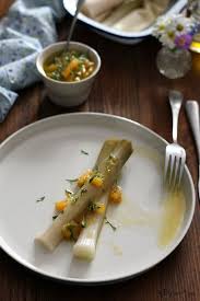Poireaux Vapeur Et Sauce Vierge A L Orange Recette Poireaux Vapeur Sauce Vierge Poireaux