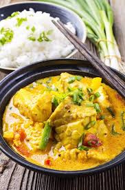 Poisson Sauce Curry Et Riz Thai 1 Filet De Poisson Blanc Par Personne Moi J Ai Utilise Du Colin D Alas Recettes De Cuisine Recette Poisson Cuisine Poisson
