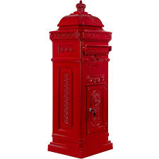 Grande boîte aux lettres style anglais 262,30 € Boite Aux Lettres Sur Pied Style Antique Anglais Aluminium Inox Hauteur 102 5 Cm Coloris Rouge Garantie 3 Ans 40100044