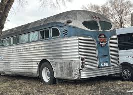 Image result for Silver 1990 Greyhound Bus