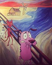 Have Some Old Art Art Painting Artwork Fanart Fan Dog Scream Screampainting Cartoon Carto Cute Canvas Paintings Cartoon Painting Old Cartoon Network