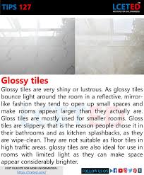 Know the difference between glossy tiles or satin matte tiles? Know The Difference Between Glossy Tiles Or Satin Matte Tiles Lceted Lceted Institute For Civil Engineers
