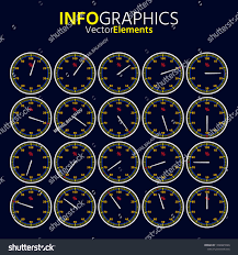 Set Percentage Charts Infographic 0 5 Stock Vector Royalty