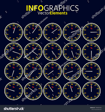 set percentage charts infographic 0 5 stock vector royalty