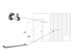 If your closet has any wall space that's not used and still easy to access, install a few durable coat hooks 4 or 5 feet up. Standard Height For Robe Hook In Bathroom Bathroom Poster