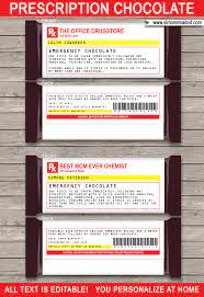 This winter, when mark and i started jokingly talking about needing chill pills when were feeling stressed out, i seized the opportunity to make a gag gift for mark this christmas: Gag Prescription Label Templates Printable Chill Pills Funny Gag Gift Emergency Chocolate Diy Candy Bar Wrappers Chocolate Labels
