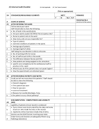 Jci Internal Audit Checklist By Dr Mahboob Khan Phd In 2019