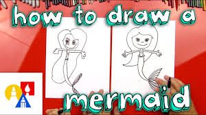 Mermaid black and white drawing at getdrawings | free download. How To Draw A Mermaid Youtube