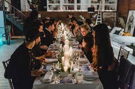 There are 44 london dinner party for sale on etsy, and they cost 42,85 $ on average. Inside Away S Holiday Dinner Party In London Here Magazine Away