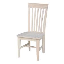 International Concepts Unfinished Salsbury Tall Mission Dining Chair Set Of 2 Walmart Com In 2020 Unfinished Dining Chairs Wood Dining Chairs Real Wood Furniture