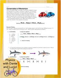 This Editable 5 Page Worksheet Asks Students To Calculate Conservation Of Momentum Problems By Writing Out The Momentum Physics Practices Worksheets Momentum