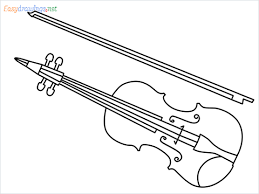 gift ideas how to draw modern florals: How To Draw A Violin Step By Step 11 Easy Phase
