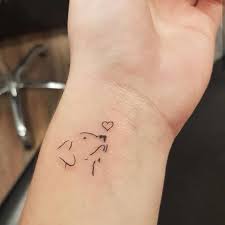 Human relationships come and go, but your relationship with your dog? Drawing Line Drawing Simple Dog Tattoo Designs