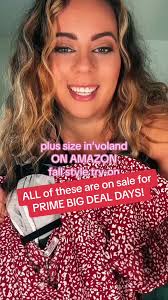 Turns out every one of these plus size amazon styles for fall is included  in the deals oct10-11! #amazonfind #plussizefalloutfit
