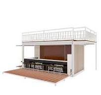 Sandwich Panel Temporary Folding Container Coffee Shop