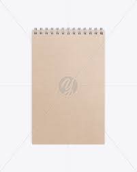 Kraft Notepad Mockup Top View In Stationery Mockups On Yellow Images Object Mockups