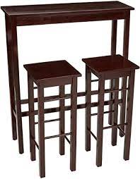 4.2 out of 5 stars 594. Amazon Com Amazon Basics Breakfast Bar Bistro Table 3 Piece Set Espresso Furniture Decor