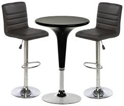 Silver scrolled vanity stool with white faux fur. Black Gas Lift Chair And Table Set Includes 2 Cushioned Stools