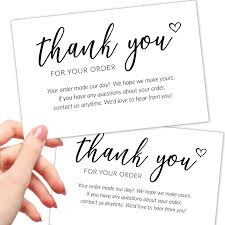 How to make thank you for your order cards? 50 Extra Large Thank You For Your Order Cards 4x6 Bulk Package Inserts For Any Small Business Purchase Buy Online In Sweden At Sweden Desertcart Com Productid 185149666