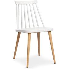 Chaises salle à manger design blanches. Lot De 2 Chaises Scandinaves Blanches Tapla Chaise Pas Cher