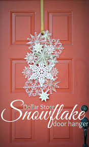 Dollar Store Snowflake Door Hanger Dollar Store Christmas Decorations Christmas Diy Dollar Store Christmas