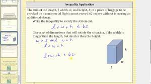 Learn how to make the change the scale and layout settings to adjust your screen size and make text and apps appear bigger or smaller in windows 10. Write And Solve An Inequality To Represent A Situation Luggage Dimensions Youtube