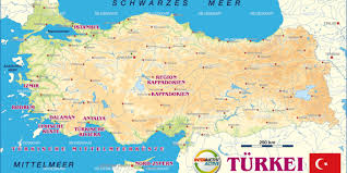 Die landkarte der türkei zeigt die nachbarstaaten und die lage am schwarzen meer im norden und dem mittelmeer im süden und südwesten. Karte Von Turkei Land Staat Welt Atlas De
