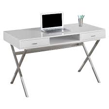 Chrome Metal Computer Desk Glossy White Everyroom Target