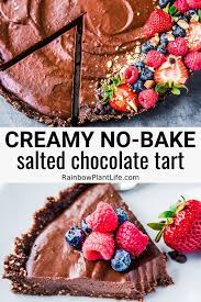 Vegan Salted Chocolate Cream Tart Rainbow Plant Life Recipe Milk Chocolate Recipes Healthy Vegan Desserts Desserts