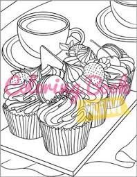 Free cupcakes coloring pages are a fun way for kids of all ages to develop creativity, focus, motor skills and color recognition. Sweet Treats Coloring Book With Sweet Cookies Cupcakes Cakes