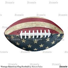 Bird Bouncing Golf Ball Fake Vintage American Flag Football Zazzle Com American Flag Football Flag Football Vintage American Flag