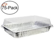 Tiger Chef Durable Half Size Deep Aluminum Foil Pans With Clear Dome Lids Multi Purpose Pans With Covers 9 Aluminum Foil Pans Aluminum Foil Foil