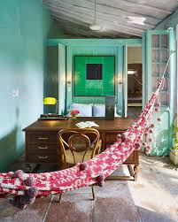 Hammock Photo Via Maison Alma On Instagram The Captivating Green Aura Of A Room Protected And Preserved To Remain Like Colom House Gaudi Architecture Room