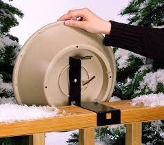 Hanizi 12 inches deck mounted bird bath bowl spa with sturdy steel clamp, unheated lightweight detachable. Compact Deck Mounted Heated Birdbath