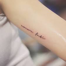 Little Bicep Tattoo Saying Amor Fati By Seoeon Bicep Tattoo Tattoos Amor Fati Tattoo