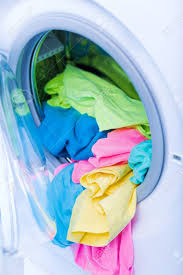 Lysol brand disinfectant is available in most areas. Washing Machine At Bathroom Stainless Drum Inside With Colored Stock Photo Picture And Royalty Free Image Image 101206873
