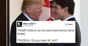 Trump And Trudeau Became An Obama Biden Style Meme Except Much Darker