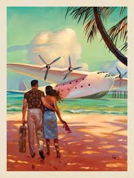 This Series Of Romantic Travel Art Is Made From Original Oil Paintings By Artist Kai Carpenter Vintage Travel Posters Travel Art Retro Travel Poster