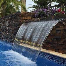 Waterfalls are very popular in swimming pools. Stainless Steel Swimming Pool Waterfall Spillway With Led Strip For Wall Garden Outdoor Fountain Waterfall Nozzle Fountains Bird Baths Aliexpress