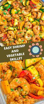 Easy Shrimp And Vegetable Skillet Shrimp And Vegetables Best Seafood Recipes Seafood Recipes