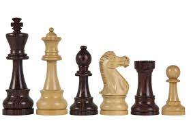 Cambor 333-452 King of Chess Chessmen & Champion Board set, Chessmen made  of solid Maple / Rosewood, King height 6