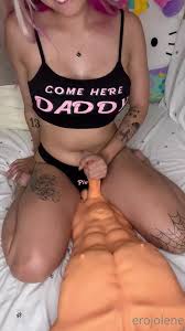 Erojolene Tease Sex Dolls Cock and Bouncing on it in Live Stream Video