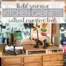 Mdf always has to be painted, but you can choose a color that blends with the cabinet material, even if it is stained or unstained wood. Build Your Own Cabinets Without Expensive Tools Houseful Of Handmade